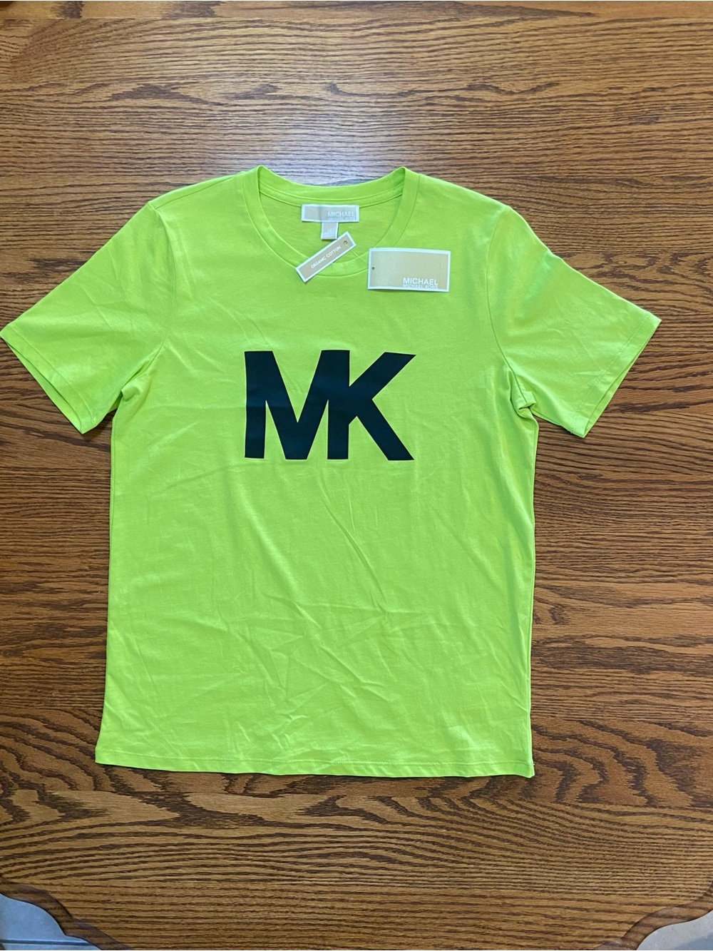 NWT Michael Kors  MK Tee Shirt Women’s Size Medium Color Lime Green